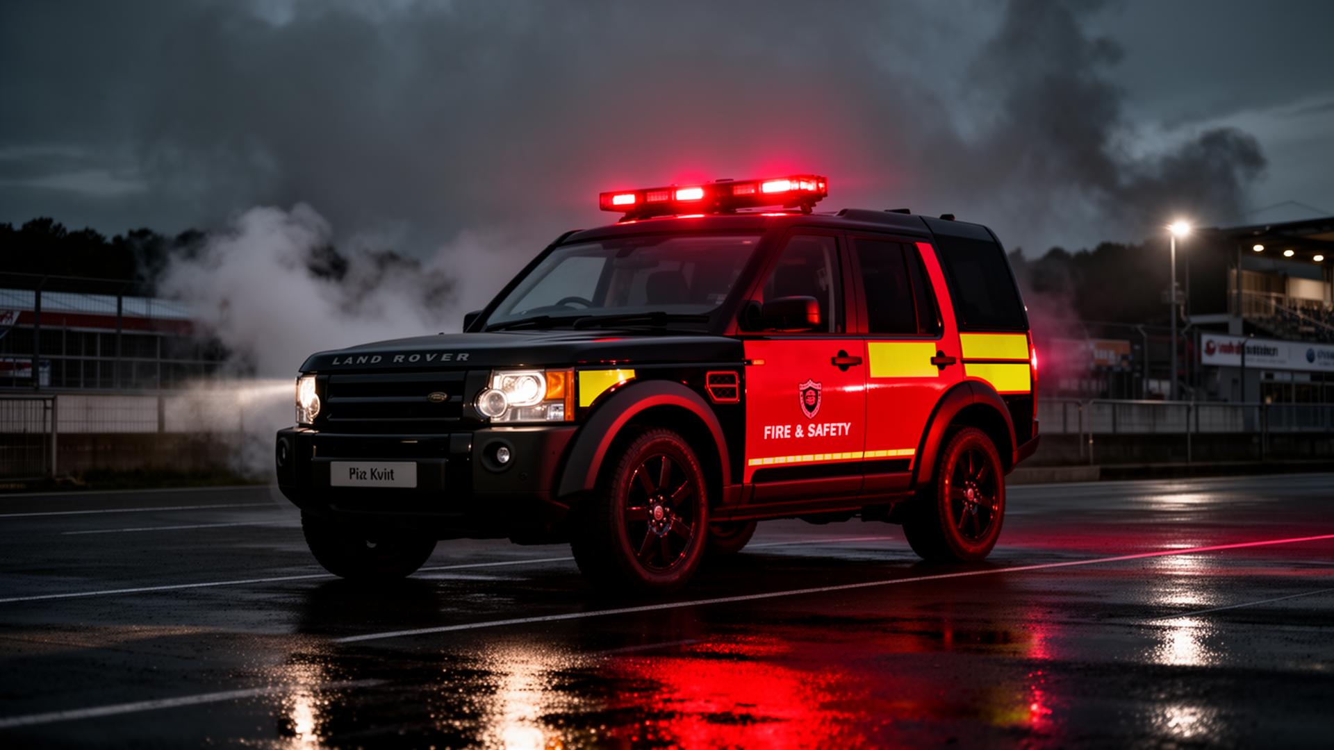 FESTAR 4x4 rapid response vehicle at a motorsport venue
